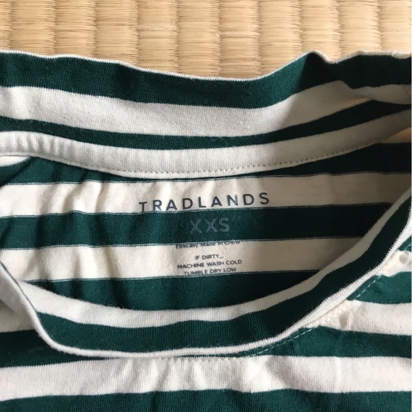 Tradlands striped short sleeve mock neck shirt - XXS - Picture 4 of 8